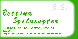 bettina szilveszter business card